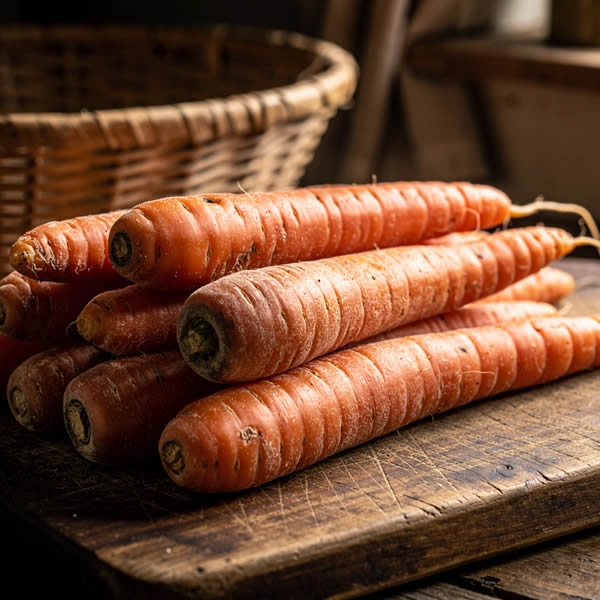 Carrot 'Nantes' Vegetable Seeds styled presentation