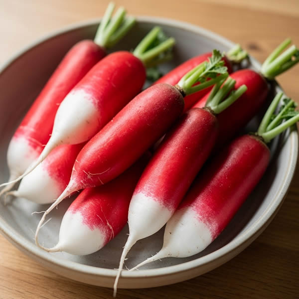 Radish 'French Breakfast' Vegetable Seeds styled presentation