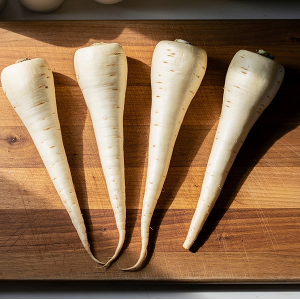White Gem Parsnip Seeds styled presentation